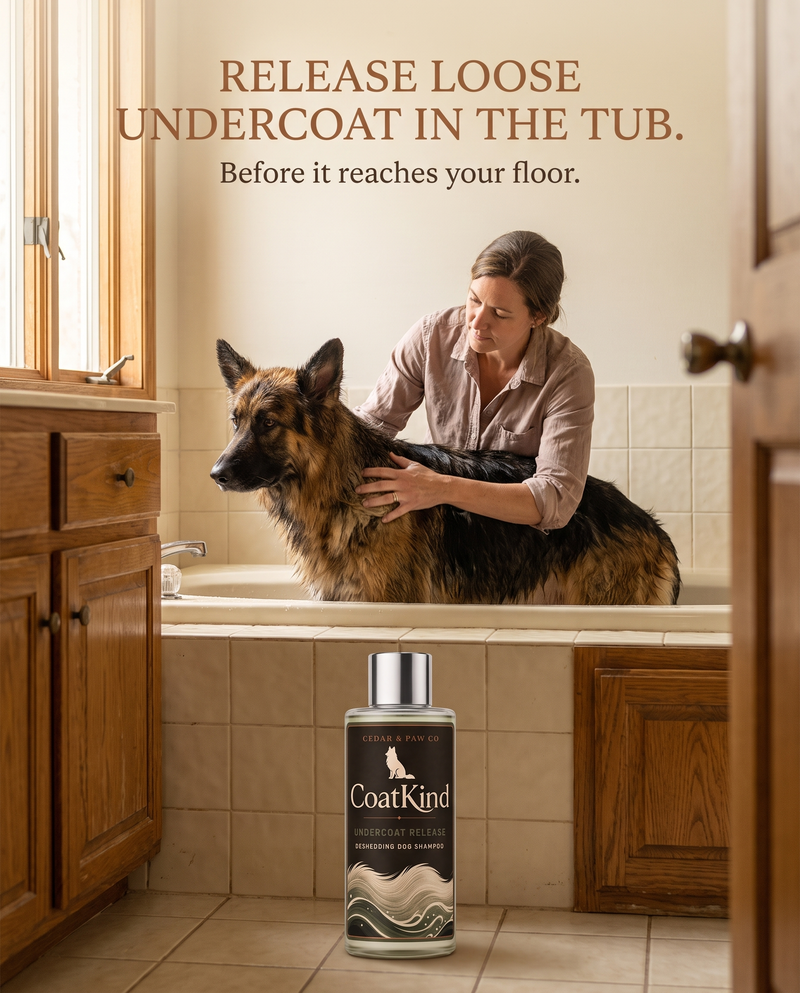 Wet. Work through. Rinse. Finish with the brush.