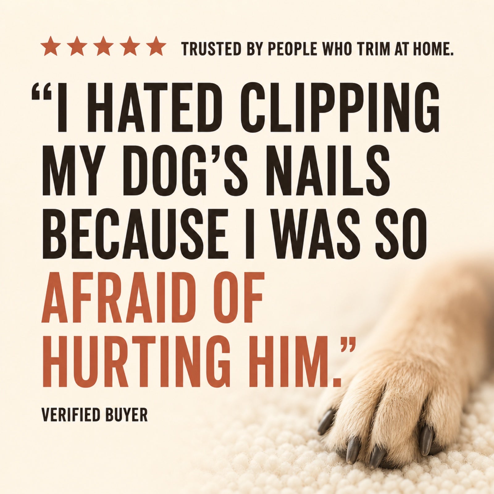 Five star review: I hated clipping my dog's nails because I was so afraid of hurting him