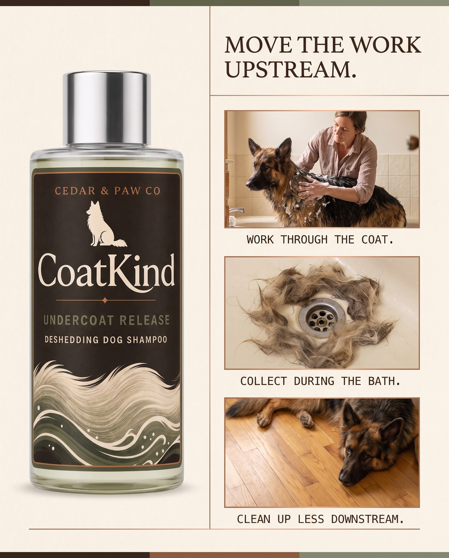 Collect during the bath. Clean up less downstream.